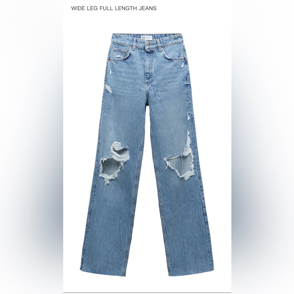 Zara wide leg full length jeans